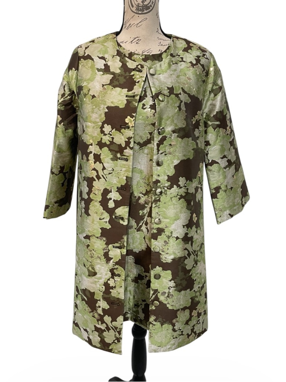 Tuckernuck Floral Jacquard Dress & Jacket Set Size S/M Knee-Length Pockets - Picture 10 of 14
